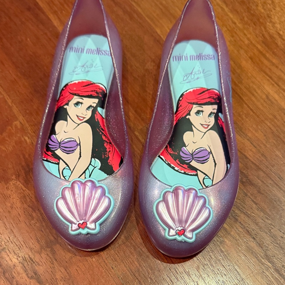 Mini Melissa Little Mermaid Jelly Ballet Flats sz 13